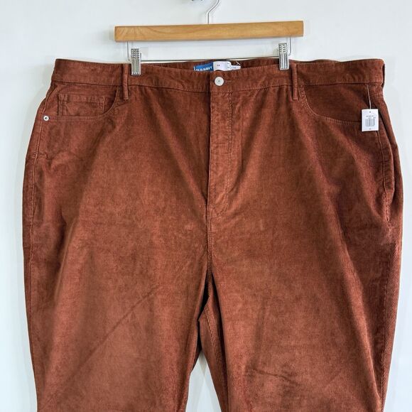 NEW Old Navy Womens‎ Sz 28 Plus Brown Corduroy Higher Rise Flare Corduroy Pants - Picture 3 of 9